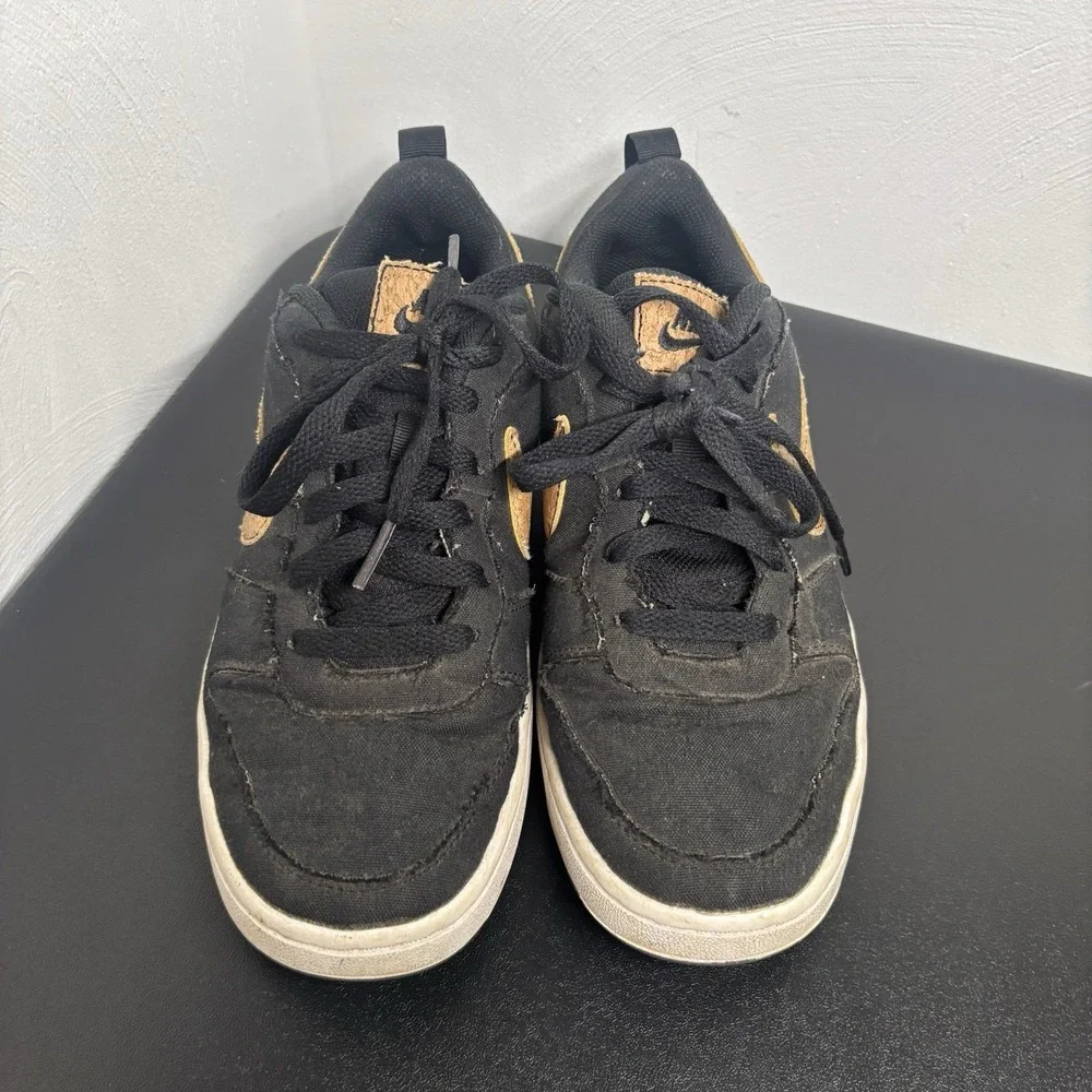 Nike Boys Court Borough Low 2 DC7949-001 Black Casual Shoes‎ Sneakers Size 6Y
